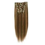 Clip-on Hair Extensions 50 cm #4/27 Caramell Mix