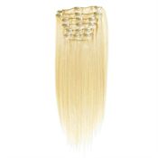 Clip-on Hair Extensions 50 cm #613 Ljusblond