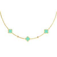 SOHO Clover Necklace - Guld / Grönt