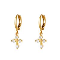 SOHO Cross Creoles / Hoop Øreringe - Guld