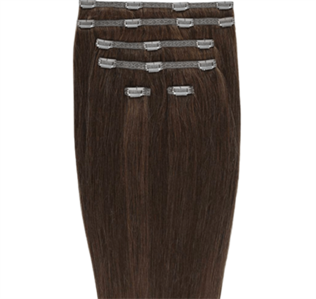 Clip on hair extensions #33 Rödbrun - 7 delar - 50 cm | Gold24
