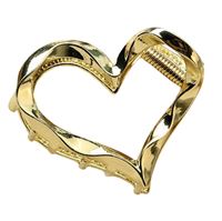 SOHO Heart Metal Hårklämma - Guld