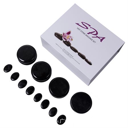 Hot Stone set - Massagesten med 16 stenar