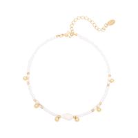 SOHO Ila Pearl Ankle Chain - Vit