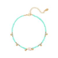 SOHO Ila Pearl Ankle Chain - Turkos