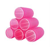 55 mm Velcro Curlers - Hårspolar, 6 st  - Pink