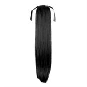 Pony tail extensions syntet Straight Svart 1# 