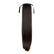 Pony tail extensions syntet Straight Mörkbrun 2# 