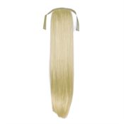 Pony tail extensions syntet Straight Platinablond 60# 