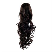 Pony tail extensions syntet Curly Mörkbrun 2# 