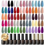 ROSALIND 38-Delars Gel Nagellack Set med 35 Färger + Baslack & Topplack (38 x 5 ml)