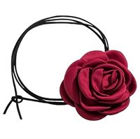 Chris Rubin Rose Choker Halsband - Röt