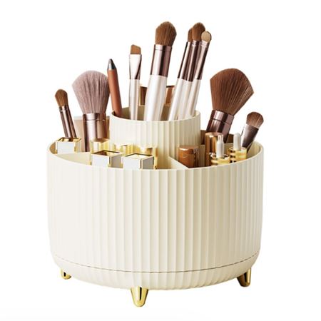  UNIQ roterande Makeup Organizer - Krämvit