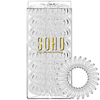 SOHO® Spiral Hårsnoddar, Crystal Clear - 8 st.