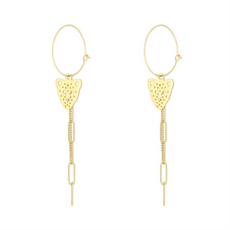 SOHO Tiger Chain Øreringe - Guld