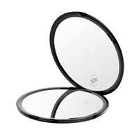 UNIQ Kompakt dubbelsidig spegel med 10x förstoring - Svart