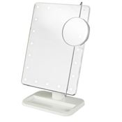 Uniq Hollywood Spegel med LED belysning & 10x Förstoring, vit