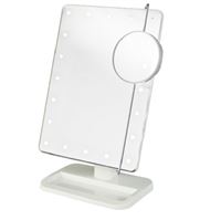 Uniq Hollywood Spegel med LED belysning & 10x Förstoring, vit