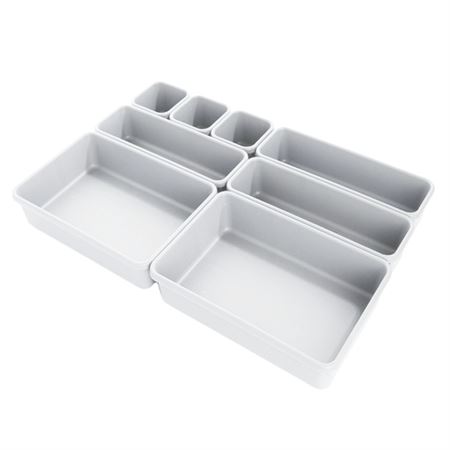 UNIQ Multi Skuffe Organizer Set med 8 Lådor - Vit