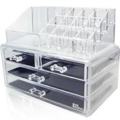 UNIQ Smyckeskrin / Makeup Organizer i akryl med 4 lådor - SF 1155