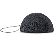Konjac torr ansiktssvamp med kol, svart