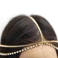 Bohemian head chain - Guld och diamant