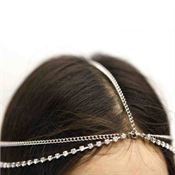 Bohemian Head Chain  hårsmycke - silver och diamanter