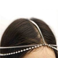 Bohemian Head Chain  hårsmycke - silver och diamanter