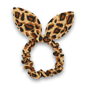 Scrunchie med rosett - Leopard