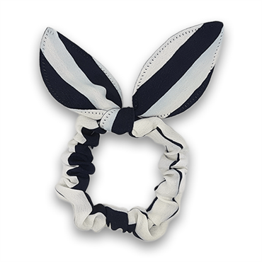 Scrunchie med rosett - Sailor Stripes