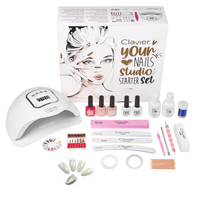 CLAVIER Nail Starter Kit - Pro Gellackset med 90W nageltorkare med display, färger och tillbehör - Your Nails Studio Starter PRO Kit Set