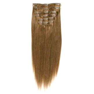 Clip-on Hair Extensions 50 cm #12 Ljusbrun