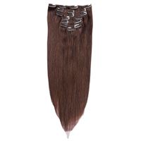 Clip-on Hair Extensions 50 cm #2 Mörkbrun