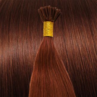 60 cm Cold Fusion hair extensions Röd 33#