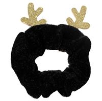 SOHO Deer Scrunchie - Svart