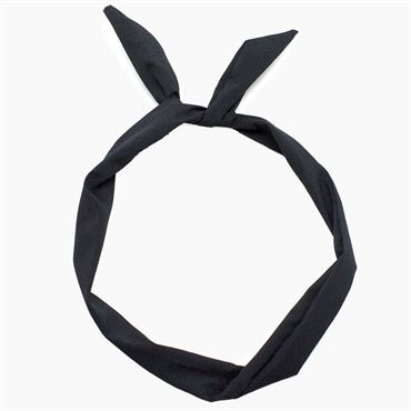 Flexi Hårband med ståltråd - svart