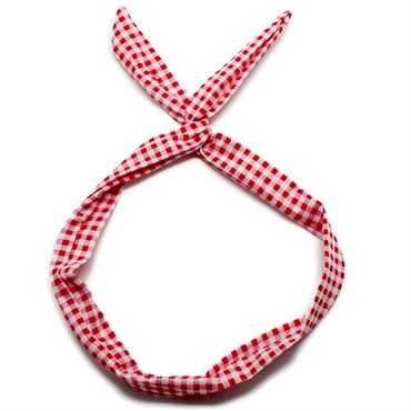 Flexi Hårband med ståltråd - rutig
