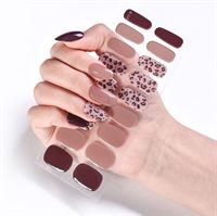 Semi Cured Gel Nail Stickers / Självhäftande nagellack - Leopard (JK-227)