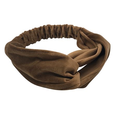 Pannband i Velour - Brown 