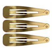 Klickhårspännen i guld, klassisk design - 12 stk