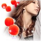 Hair Sponge Curler Balls - Röd 6 stk