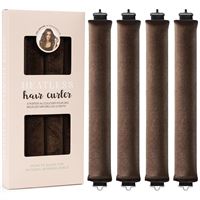 SOHO Heatless Hair Curlers Overnight - - Brown
