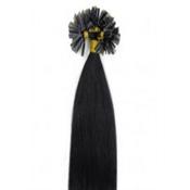 50 cm Hot Fusion Hair extensions 1# Svart