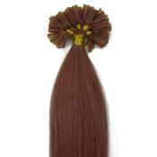 50 cm Hot Fusion Hair extensions 30# Rödbrun