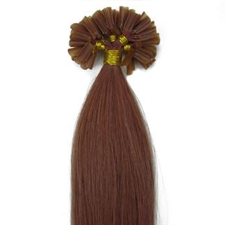 60 cm Hot Fusion Hair extensions 30# Rödbrun
