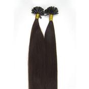60 cm Hot Fusion Hair extensions 2# Mörkbrun