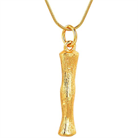 Gold Bamboo Alfabet / Bokstavshalsband - I