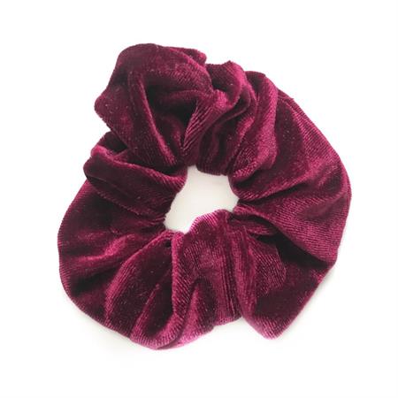 Lila sammets scrunchie