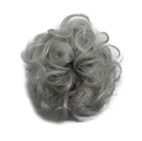 Löshårtofs med lockigt konstgjort hår -  Ljus grå