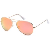 Lux® Aviator Pilot Solglasögon  - Rosa med guldbågar